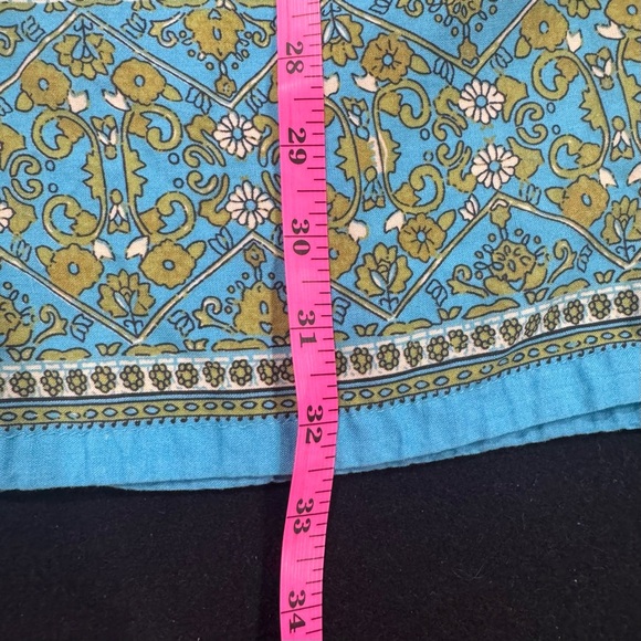 NATURAL LIFE Boho Blue and Green Mini Dress - Picture 7 of 8